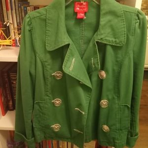 Bright Green, Double-Breasted Jacket (M)